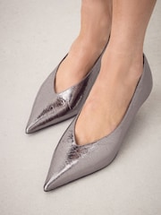 Pewter Standard Fit Forever Comfort® Court Kitten Heels - Image 5 of 9