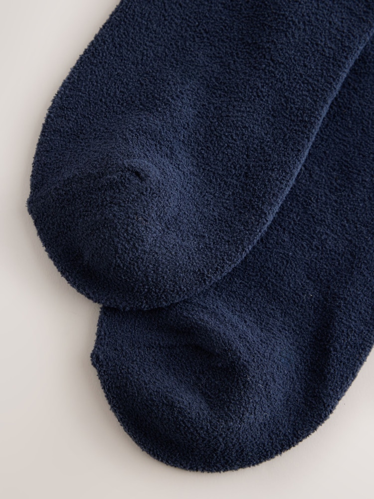Navy/Blue Thermal Fleece Socks 2 Pack - Image 5 of 5
