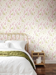 Hoopla Walls Soft Lavender Springtime Meadow 10M Wallpaper - Image 1 of 2