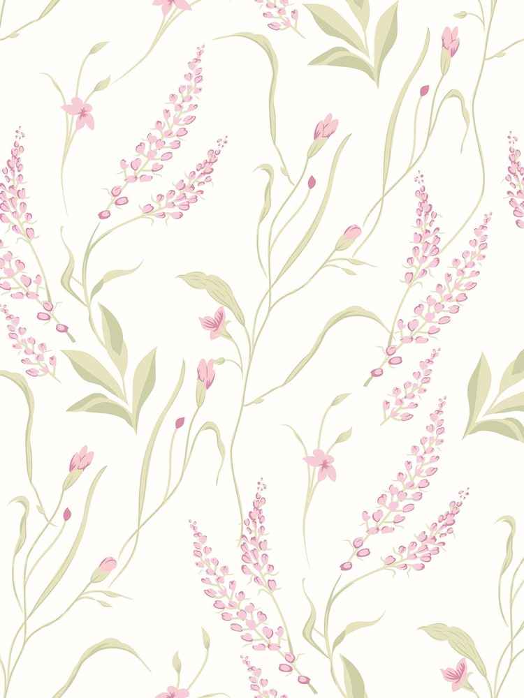 Hoopla Walls Soft Lavender Springtime Meadow 10M Wallpaper - Image 2 of 2