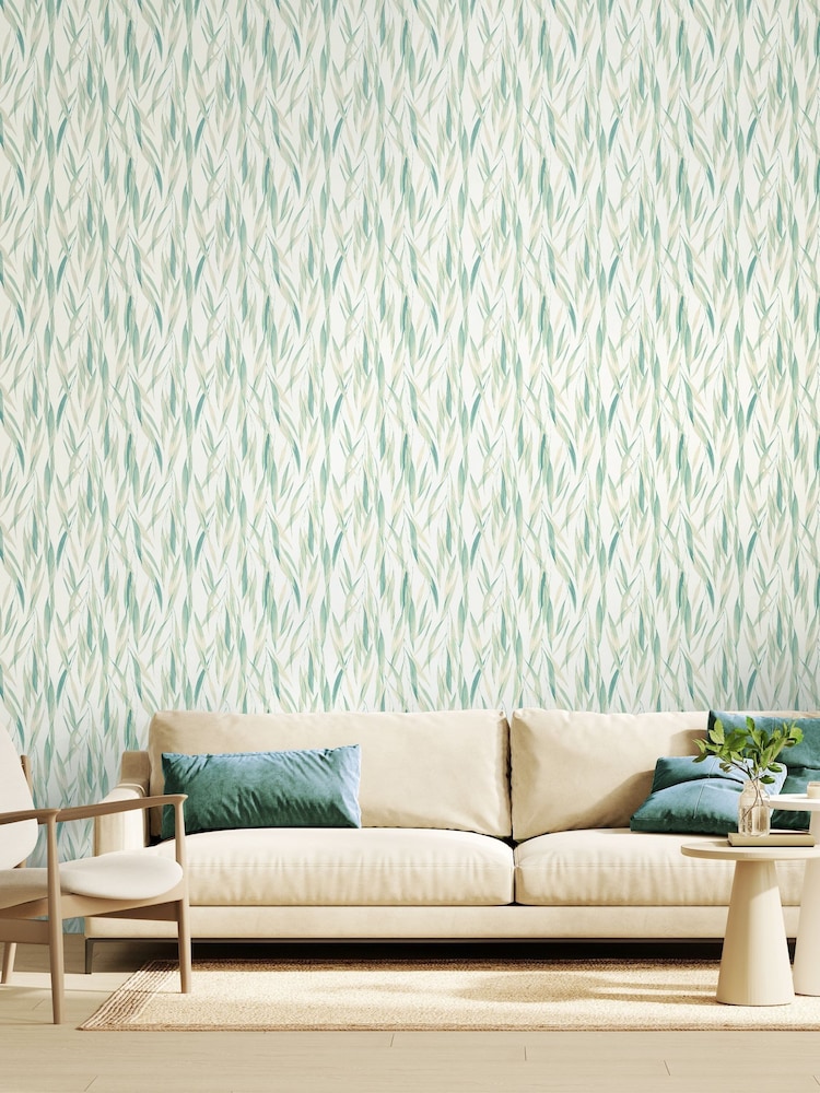 Hoopla Walls Duck Egg Eucalyptus Whisper 10M Wallpaper - Image 1 of 2