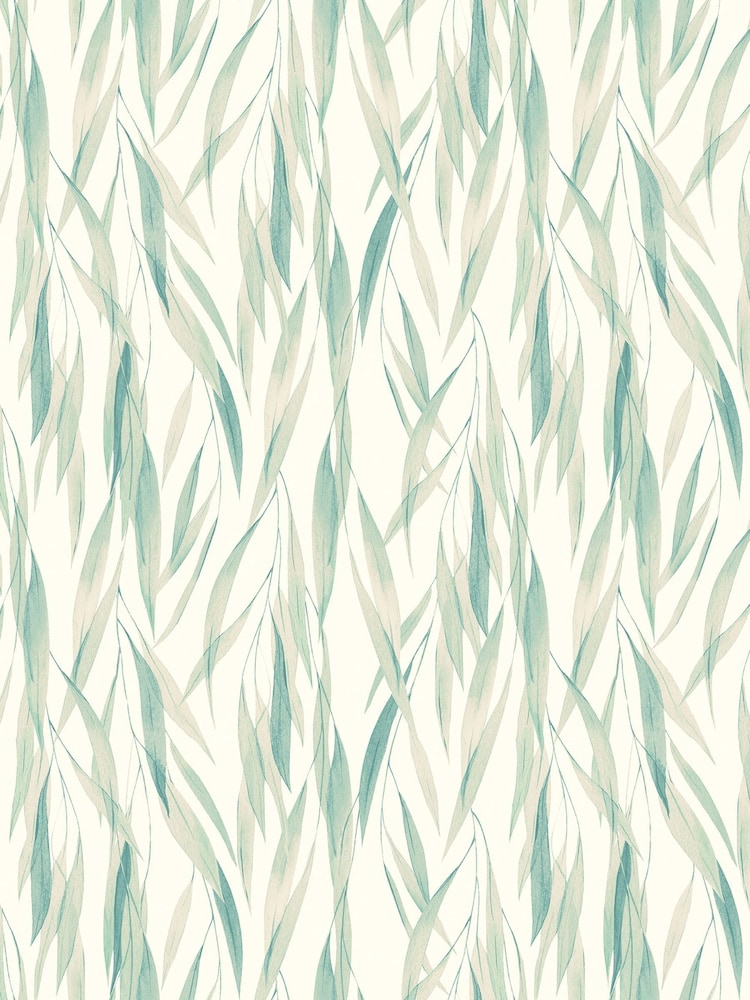 Hoopla Walls Duck Egg Eucalyptus Whisper 10M Wallpaper - Image 2 of 2