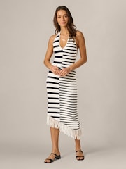 Adrianna Papell White Sweater Knit Dress - Image 1 of 6