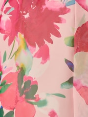 Adrianna Papell Pink Petite Printed Stripe Dress - Image 6 of 6