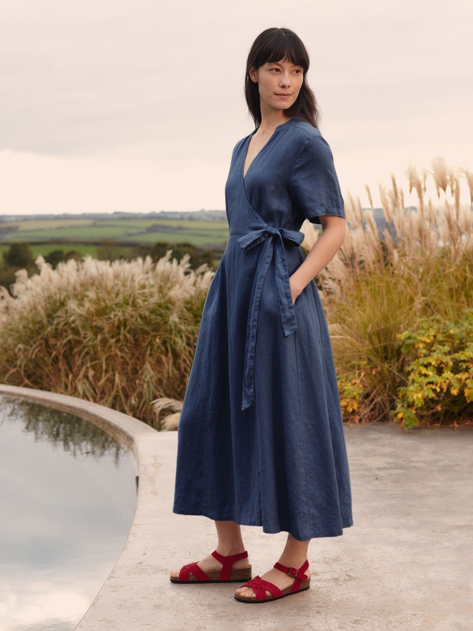 next blue linen dress Vetiver 23