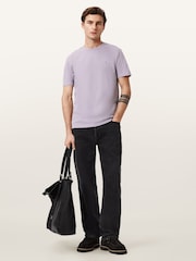 AllSaints Purple Brace Short Sleeve Crew Neck T-Shirt - Image 5 of 6