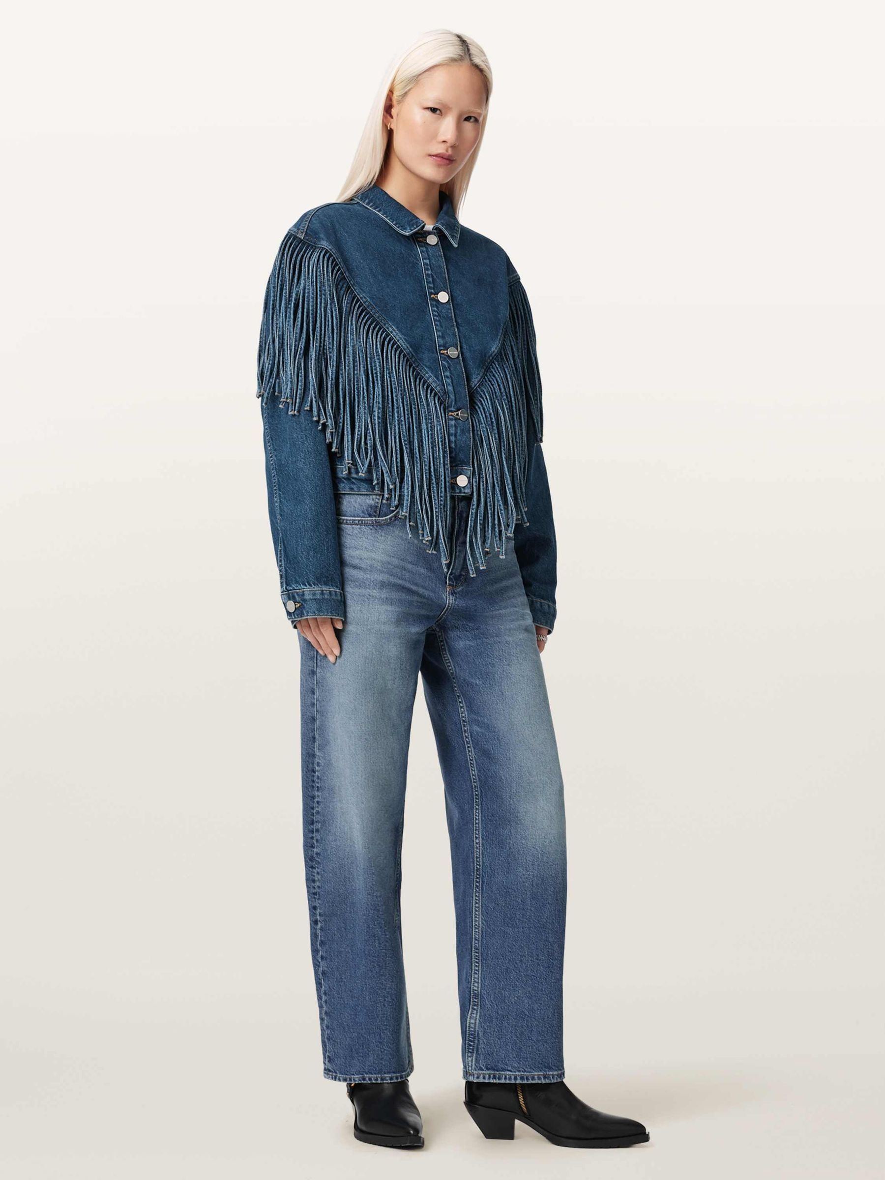 Buy AllSaints Blue Marlene Tassel Denim Jacket from Next USA