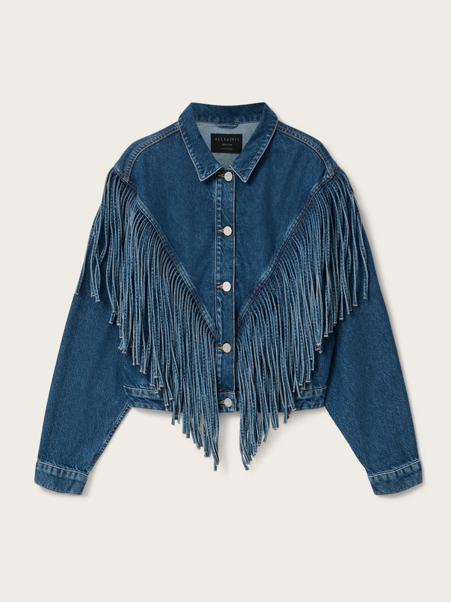 Buy AllSaints Blue Marlene Tassel Denim Jacket from Next USA