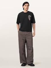 AllSaints Araknid Short Sleeve Crew Neck T-Shirt - תמונה 2 מתוך 5