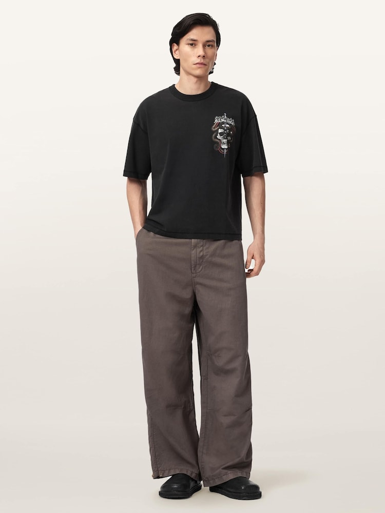 AllSaints Araknid Short Sleeve Crew Neck T-Shirt - תמונה 2 מתוך 5