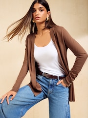 Friends Like These Black/Camel Longline Cardigan 2 Pack - Image 2 of 6