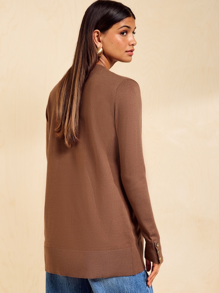 Friends Like These Black/Camel Longline Cardigan 2 Pack - Image 7 of 7