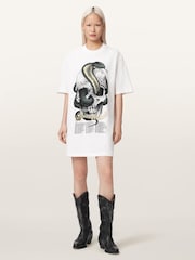 AllSaints White Snakehead T-Shirt Dress - Image 2 of 6