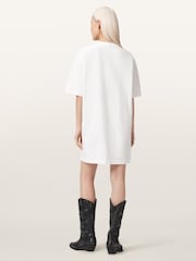 AllSaints White Snakehead T-Shirt Dress - Image 4 of 6