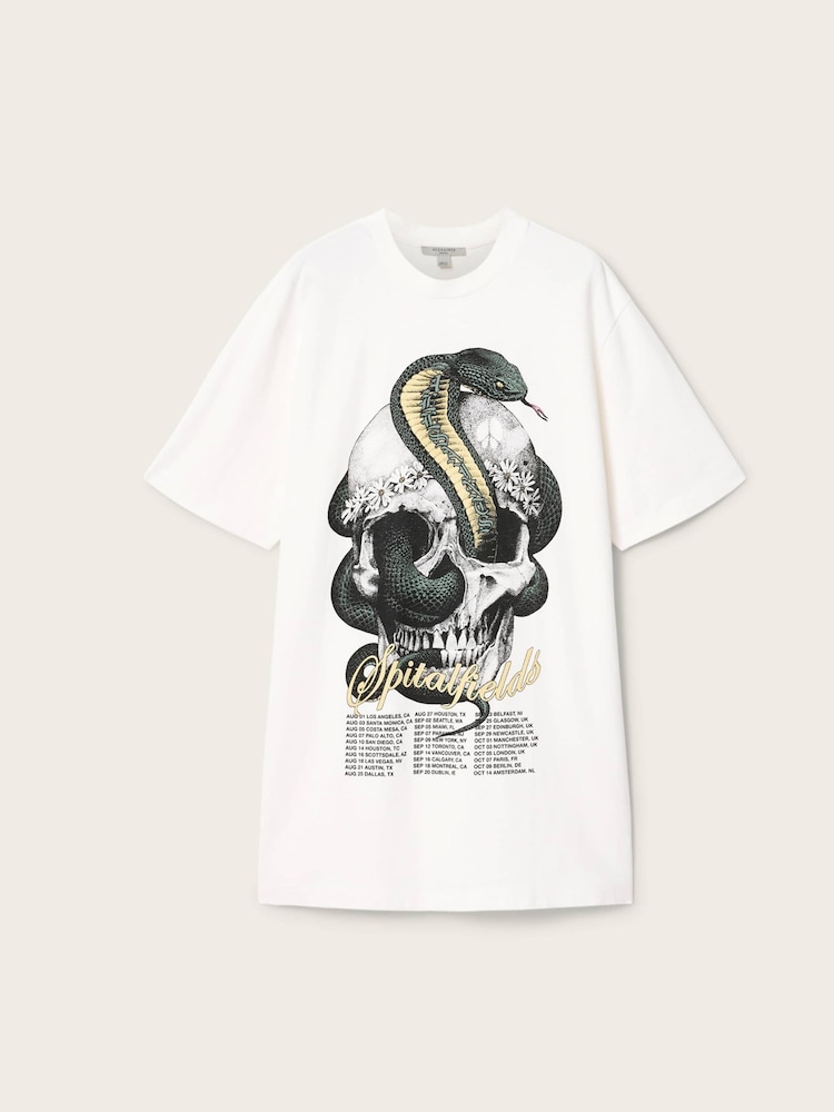 AllSaints White Snakehead T-Shirt Dress - Image 6 of 6 AllSaints White Snakehead T-Shirt Dress - Image 6 of 6