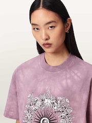 AllSaints Pink Avalon T-Shirt Dress - Image 3 of 6