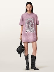 AllSaints Pink Avalon T-Shirt Dress - Image 5 of 6