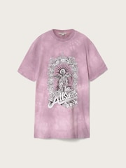 AllSaints Pink Avalon T-Shirt Dress - Image 6 of 6