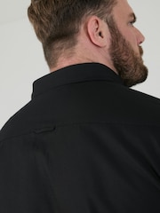 D555 Black JAMES Classic Oxford Short Sleeve Button Down Shirt With Chest Pocket - Image 5 of 9
