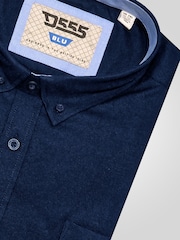 Ναυτικό - D555 RICHARD Κλασικό πουκάμισο Oxford με Μακρύ μανίκι και κουμπιά και τσέπη στο Στήθος - Εικόνα 8 από 9