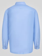 Μπλε - D555 RICHARD Κλασικό πουκάμισο Oxford με Μακρύ μανίκι και κουμπιά και τσέπη στο Στήθος - Εικόνα 2 από 4