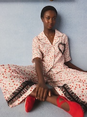 Cath Kidston Pink Ballerina Button Through Pyjamas Set - Image 2 of 11