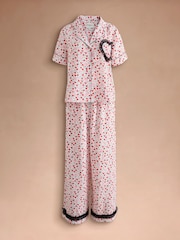 Cath Kidston Pink Ballerina Button Through Pyjamas Set - Image 7 of 11