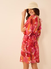 Accessorize Floral Chiffon Mini Kaftan Cover-up - Image 3 of 4