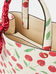 Accessorize Cream Cherry Print Handbag - Image 2 of 3