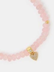 Accessorize 14ct Gold-Plated Healing Stone Bead Charm Bracelet - תמונה 1 מתוך 2