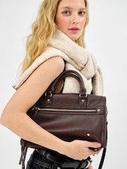 Accessorize Zip Faux Leather Handbag - Image 3 of 3