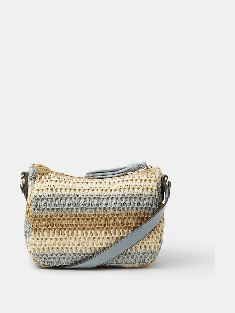 حقيبة تُعلَّق حول الجسم منسوجة ومخططة من Accessorize - Image 1 of 3 حقيبة تُعلَّق حول الجسم منسوجة ومخططة من Accessorize - Image 1 of 3