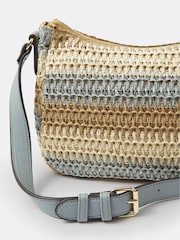 حقيبة تُعلَّق حول الجسم منسوجة ومخططة من Accessorize - Image 2 of 3