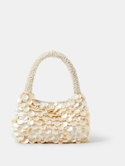 Accessorize Natural Mother of Pearl Beaded Bag - Image 1 of 3