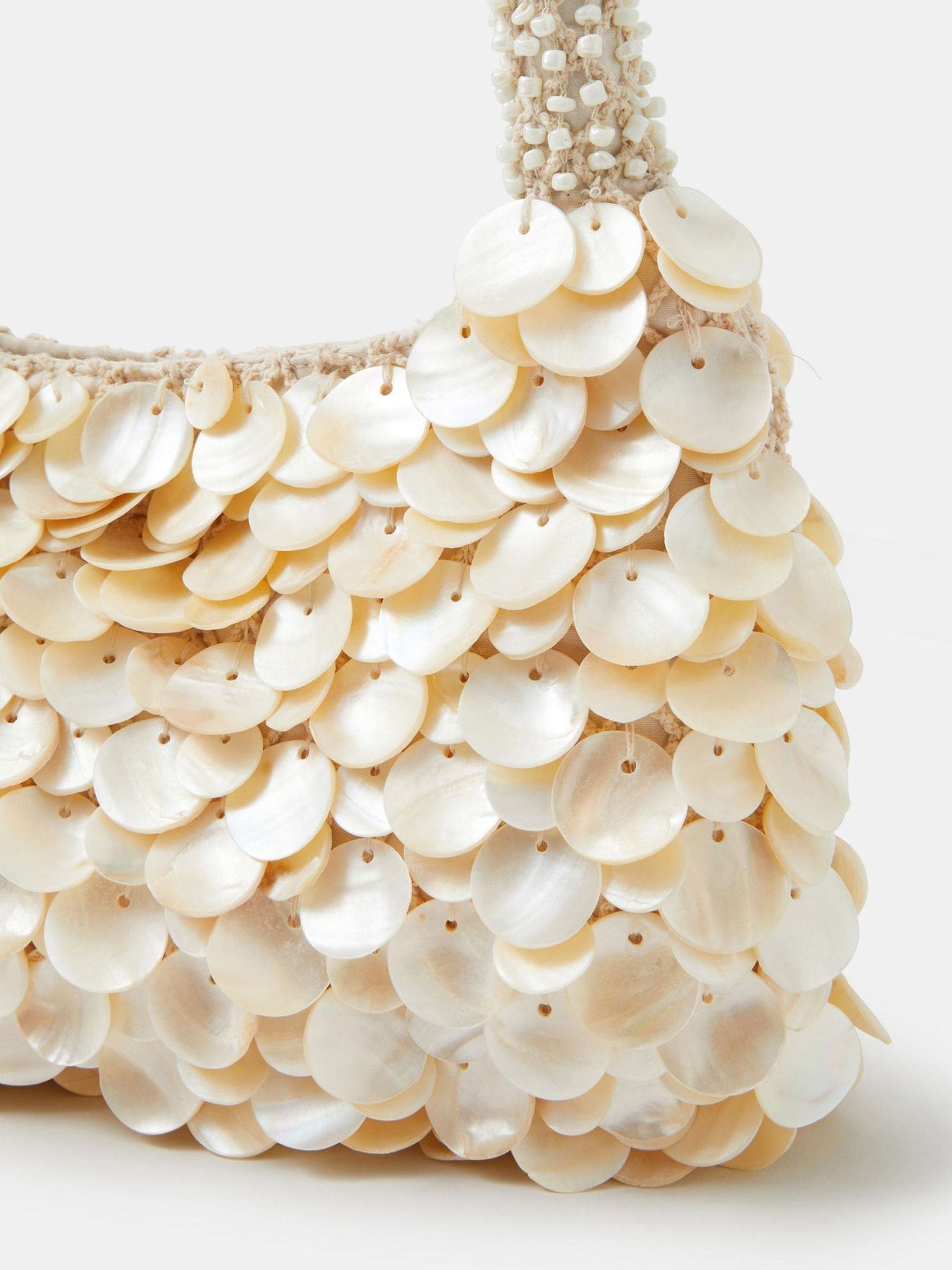 Buy Accessorize Natural Mother of Pearl Beaded Bag from Next Canada
