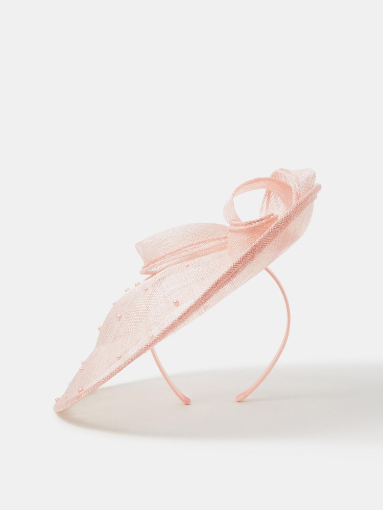 Accessorize Pink Bow Pearl Fascinator - Image 1 of 3