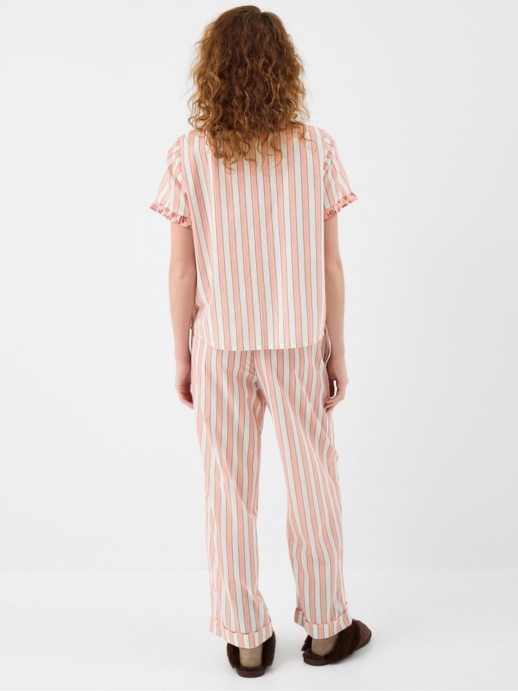 Accessorize Pink Floral Stripe Long Pyjamas Set - Image 2 of 4