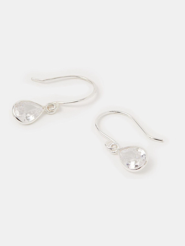Accessorize Sterling Silver Crystal Drop Earrings - Image 1 of 2 Accessorize Sterling Silver Crystal Drop Earrings - Image 1 of 2