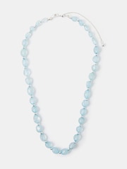 Accessorize Sterling Silver-Plated Aquamarine Necklace - Bild 1 von 2
