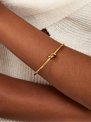 Accessorize Stainless Steel Knot Bangle Bracelet - Imaginea 2 din 2