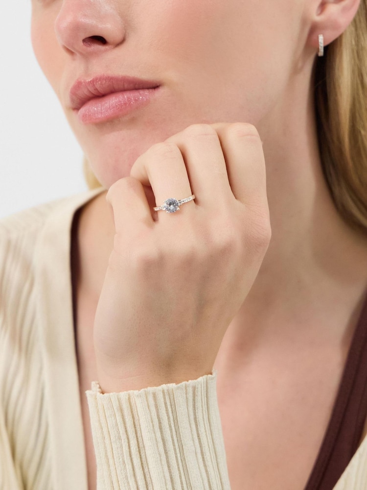 Accessorize Sterling Silver Cubic Zirconia Engagement Ring - Image 2 of 2