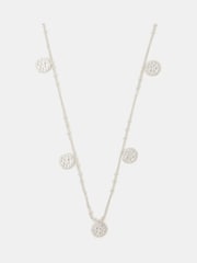 Accessorize Silver Sterling Silver-Plated Coin Charm Necklace - Image 1 of 2