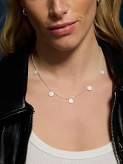 Accessorize Silver Sterling Silver-Plated Coin Charm Necklace - Image 2 of 2