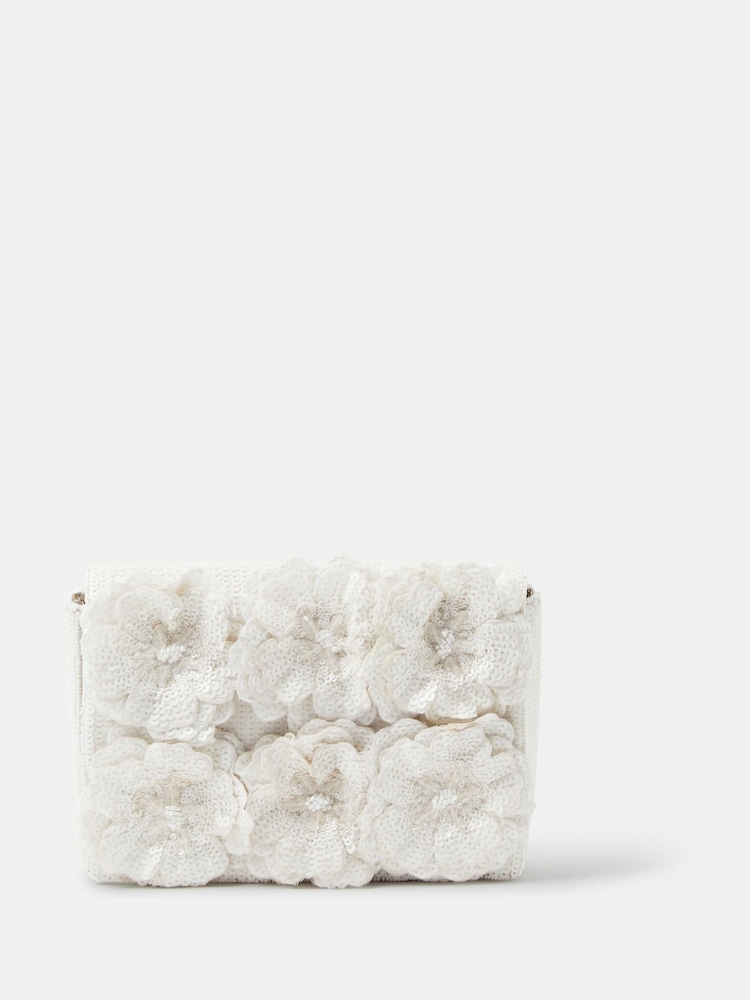 Accessorize 3 D スパンコール フラワークラッチバッグ - 画像 1 / 3