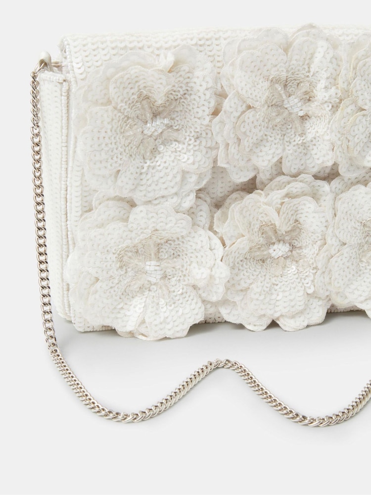 Accessorize 3 D スパンコール フラワークラッチバッグ - 画像 2 / 3