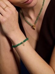 Accessorize 14ct Gold-Plated Healing Stone Bead Charm Bracelet - תמונה 2 מתוך 2