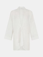 Accessorize White Tie Front Cotton Beach Shirt - Image 4 of 4