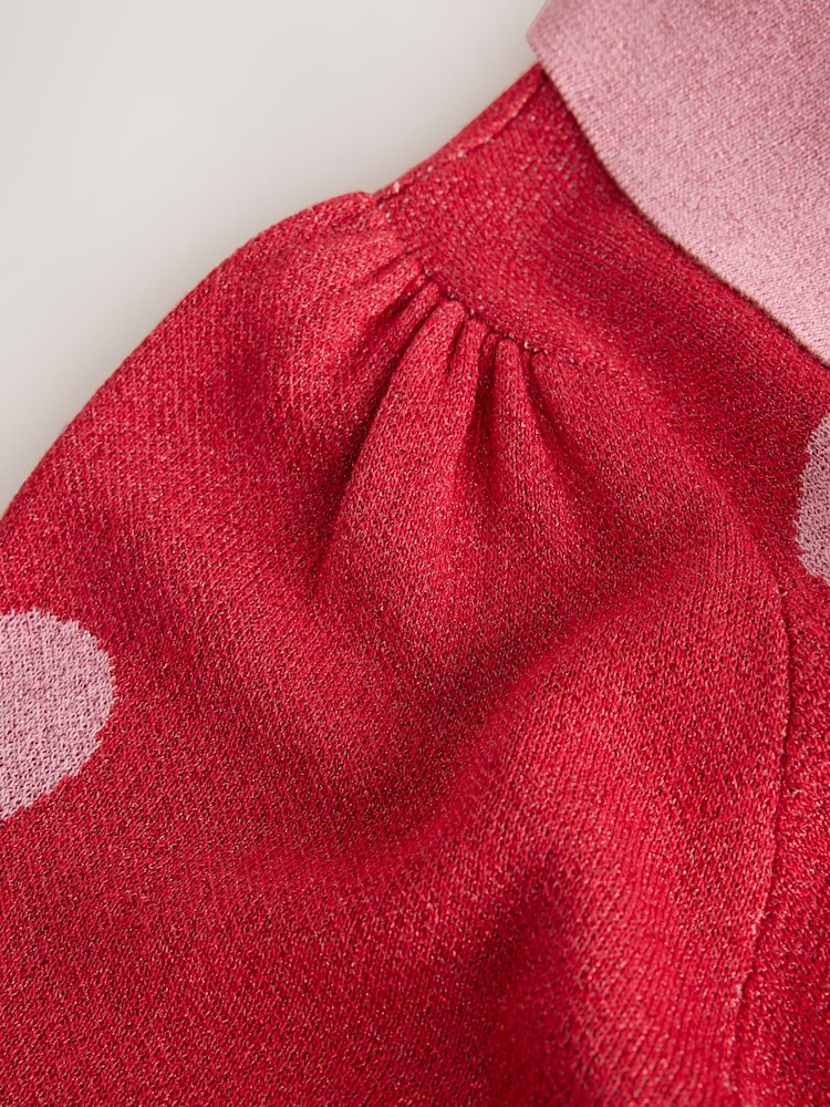 Cath Kidston Red Heart Sparkle Knitted Polo Top - Image 4 of 4 Cath Kidston Red Heart Sparkle Knitted Polo Top - Image 4 of 4