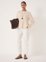 Hush Natural Sana Peplum Jersey Top - Image 2 of 5