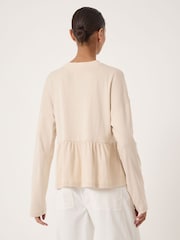 Hush Natural Sana Peplum Jersey Top - Image 3 of 5